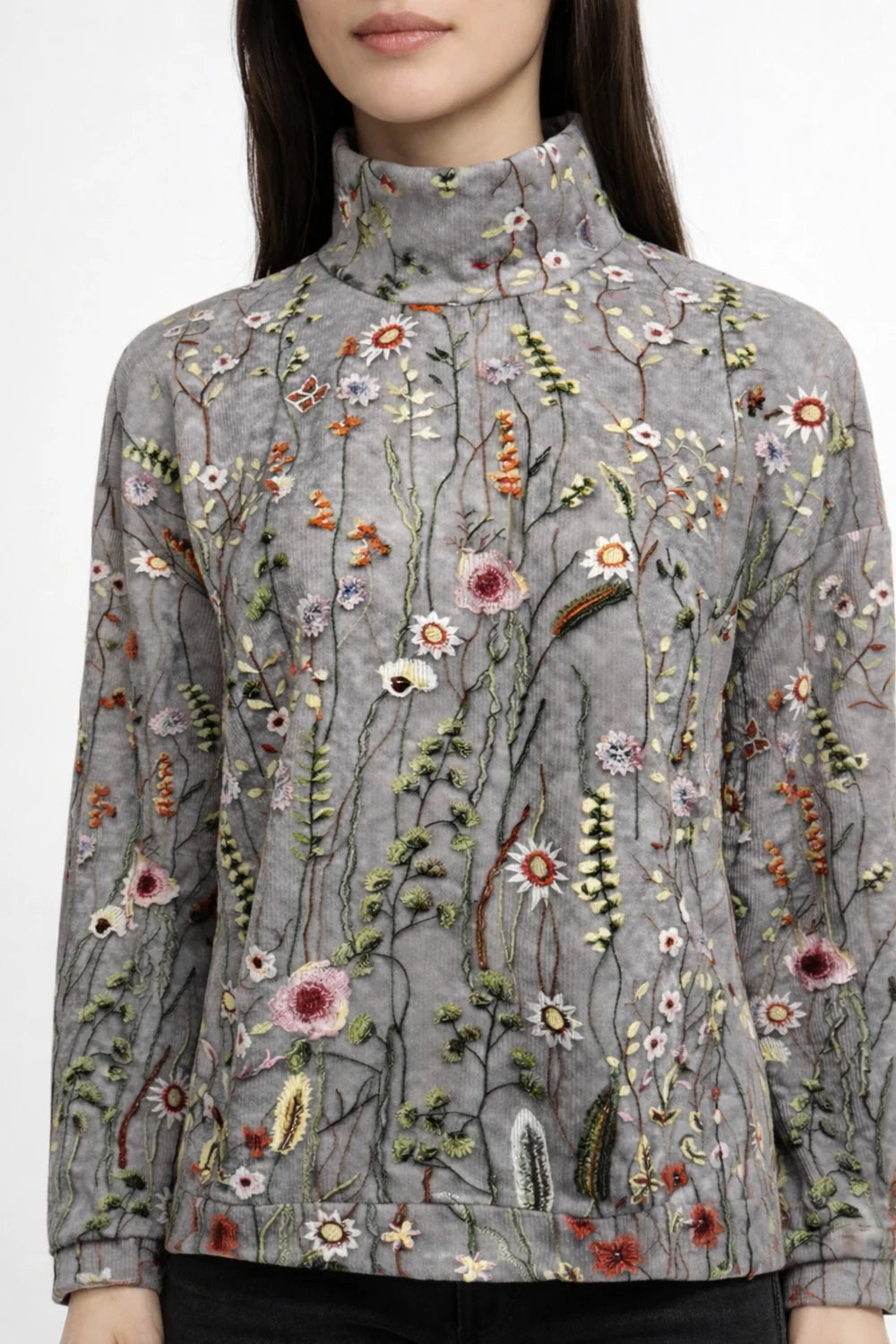 Yvra | Klassisk Vintage Blommig Tröja