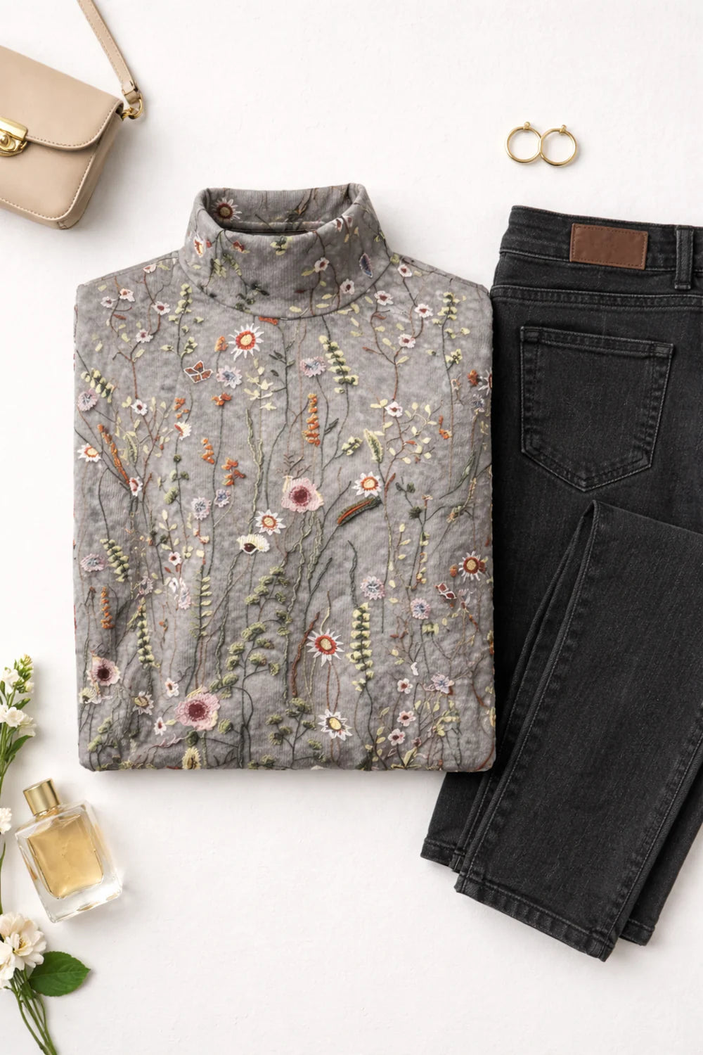 Yvra | Klassisk Vintage Blommig Tröja